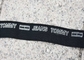 2 سم أشرطة حزام مطاطية سوداء مطبوعة بشعار بأحرف بيضاء مقطوعة