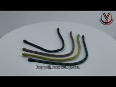 عرض ملابس حبل بطول 10 سم حبل سحب مخصص بالتنقيط سيليكون لامع على كلا الطرفين تجريبي