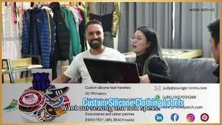 تسميات شعار سيليكون مخصص للملابس