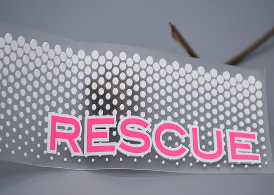 واضح TPU الأبيض سيليكون النقاط شاشة مطبوعة بقع شعار مخصص للملابس الجاهزة