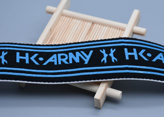 شريط مطاطي من القطن 40 مم غير قابل للانزلاق مع شعار سيليكون مطبوع