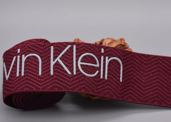 شريط مطاطي للملابس المطبوعة 30 مم مع شعار سيليكون لامع